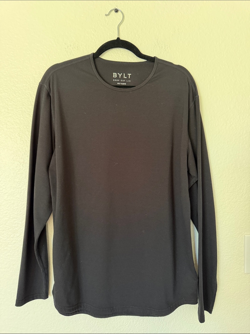 Men's BYLT Long Sleeve Crew Neck Shirt - Black